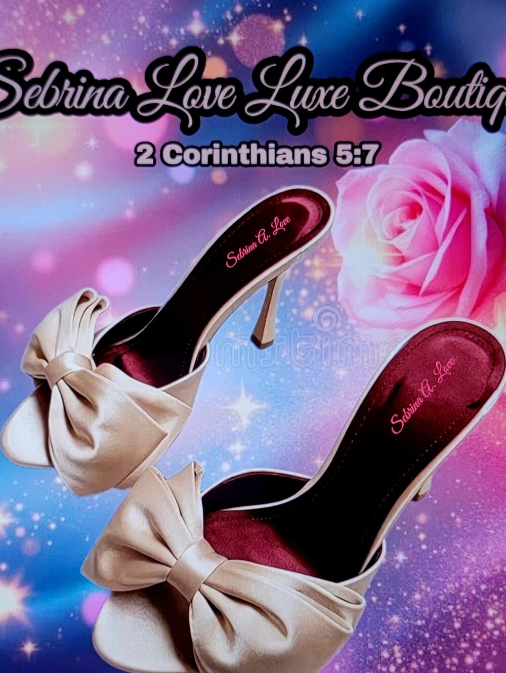 Sexy Champagne Ivory Satin Bow Mule Heels